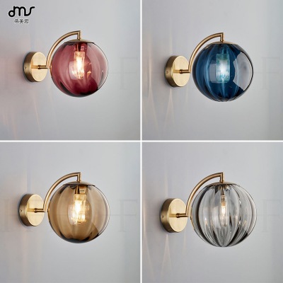 DMS-BY-2099 玻璃壁燈北歐簡(jiǎn)約創(chuàng)意臥室床頭燈書(shū)房樣板間壁燈