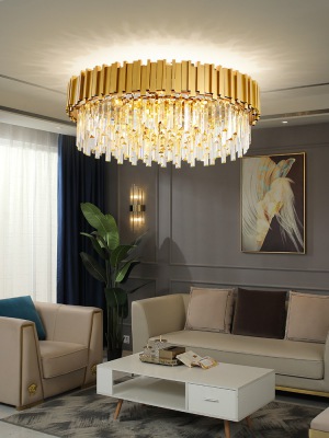 后現代不銹鋼水晶吊燈