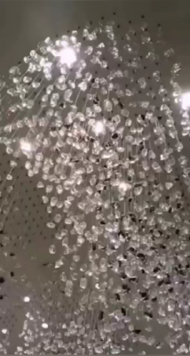 DMS純天然手工琉璃石子吊飾大型商場酒店售樓處大堂過道裝飾吊燈